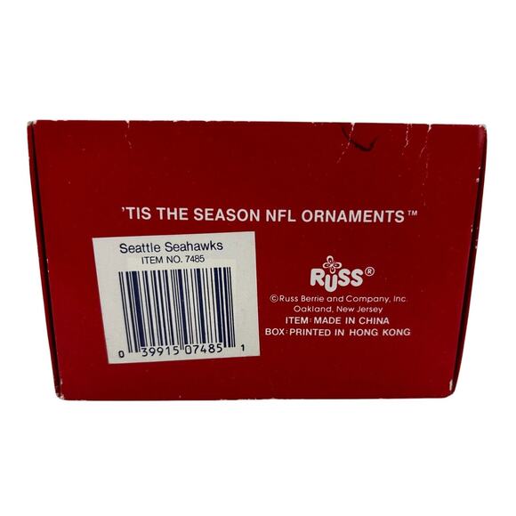 Seattle Seahawks Vintage Russ Christmas Ornament Santa Sunbathing Lounging 7485 - Picture 6 of 6